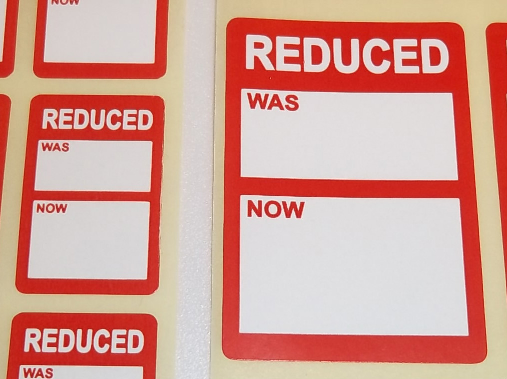 Promotional Point Of Sale Retail Price Stickers Sticky Swing Tag Labels POS