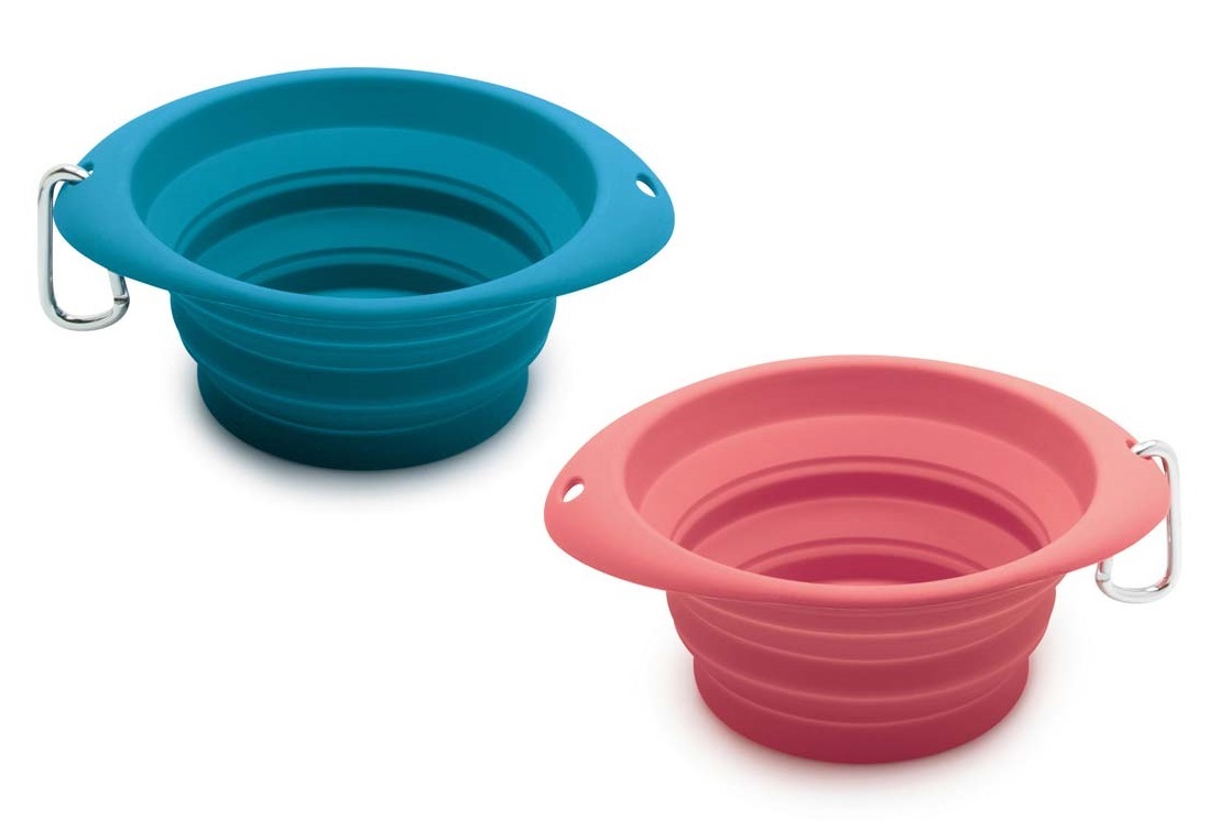Dog Travel Bowl 26 oz Portable Foldable For Walks Hiking Adventure Choose Color