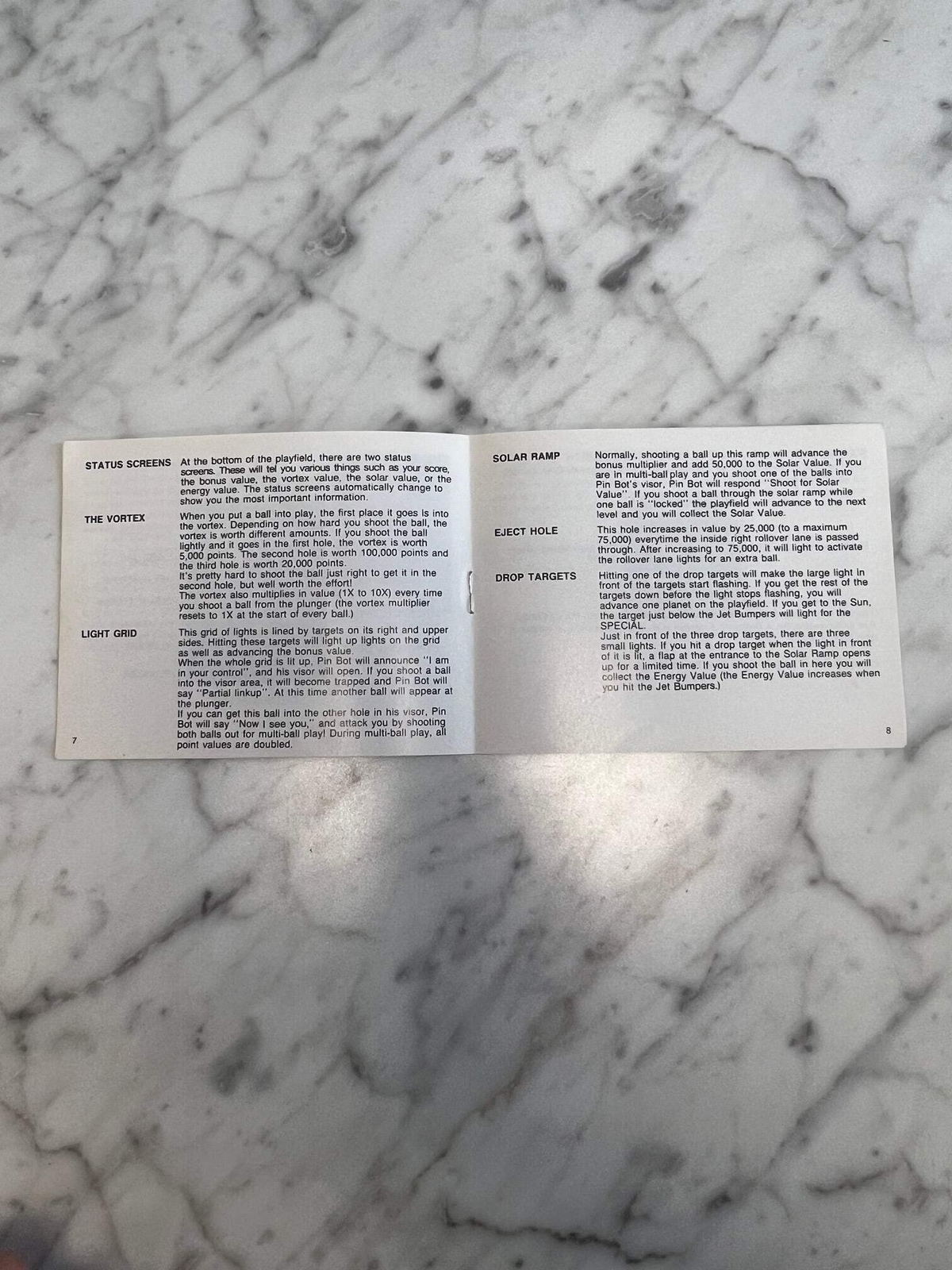 Pin-Bot NES MANUAL ONLY MO61026