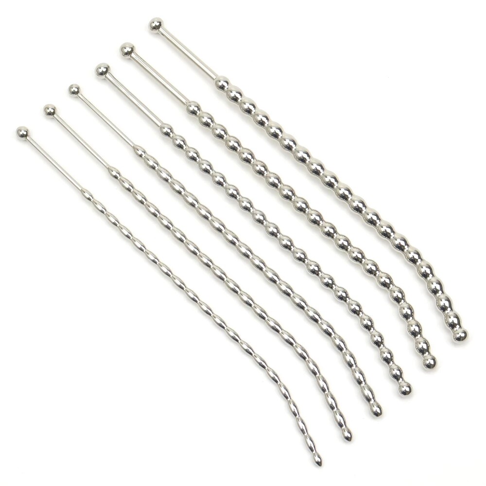 Men Penis Plug Dilators 304 Stainless Steel Sounding Stretcher Beads Plug