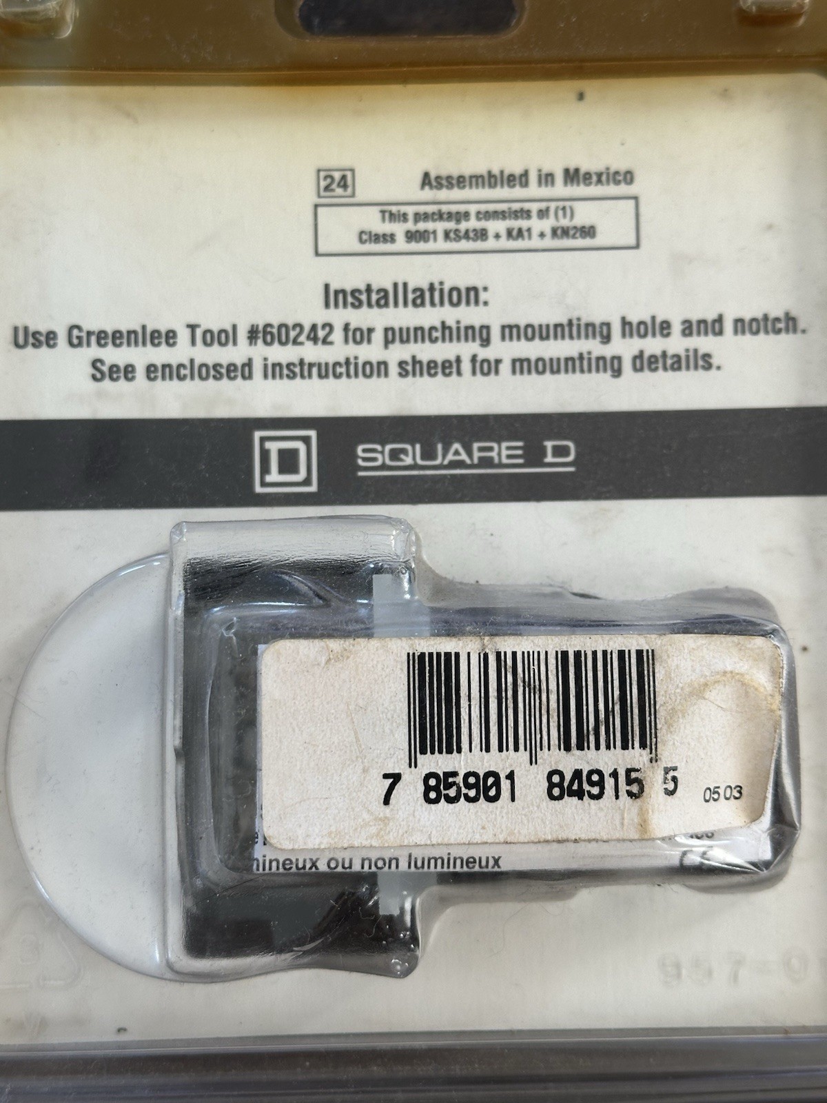 NEW Square D 3 Position Selector Switch Class 9001 Type AS2 KS43B+KA1+KN260