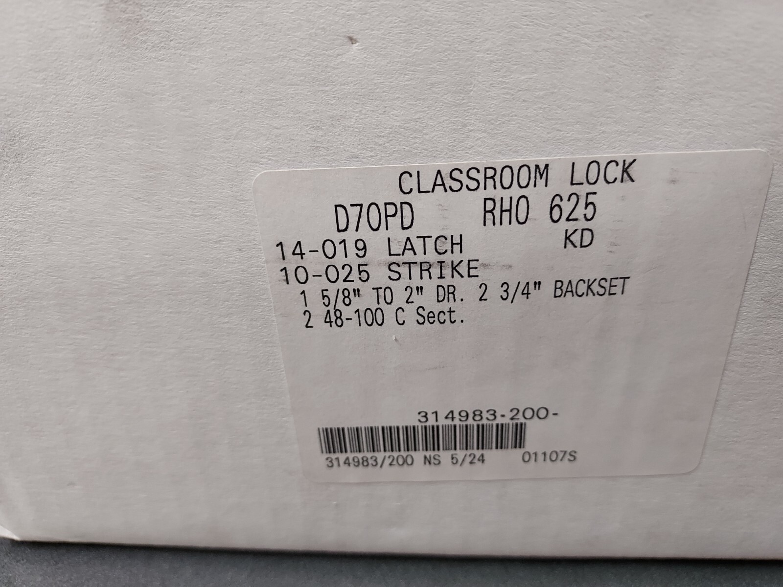 Door handles D70PD RHO 625 CLASSROOM LOCK