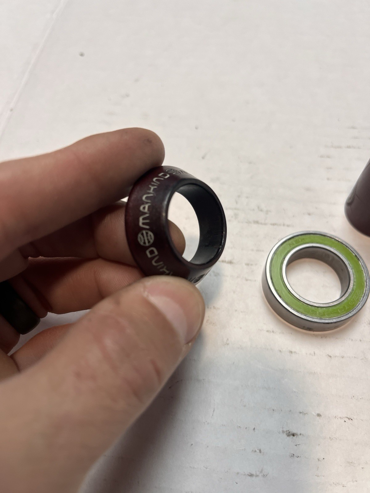 Mankind Bmx Spanish Bottom Bracket 22m Spindle Hole Dark Red