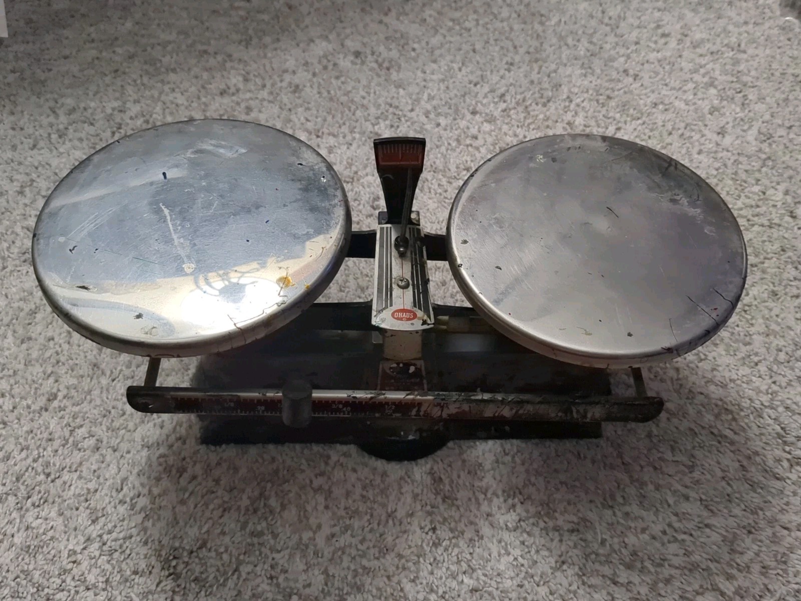 Vtg Lab Scale Ohaus Harvard Trip Balance Laboratory Scales 2.5kg/5lb #1201 Art