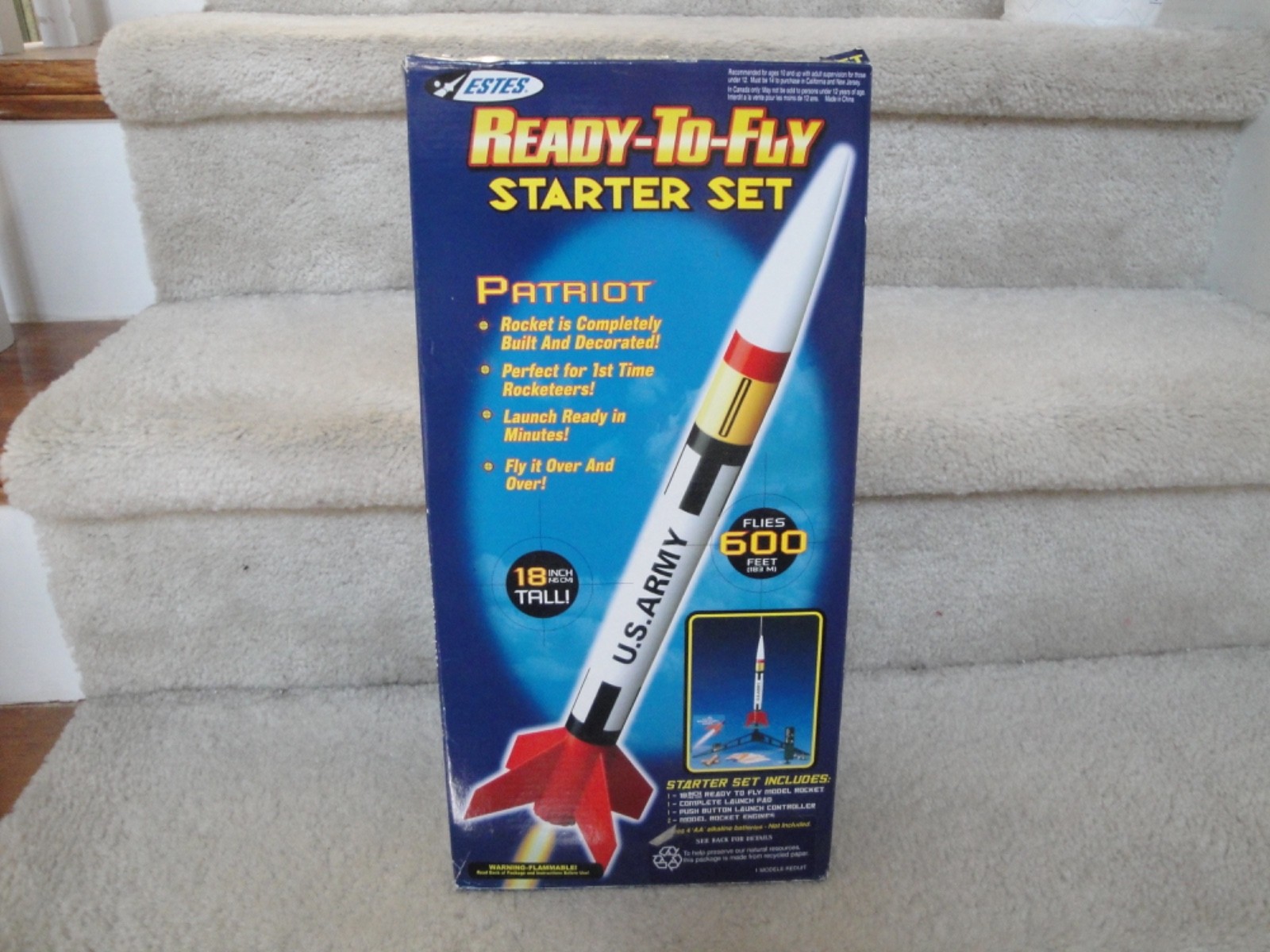 Brand New Estes Ready To Fly 18'' Patriot Rocket Kit #1825 NO ENGINES PER EBAY !