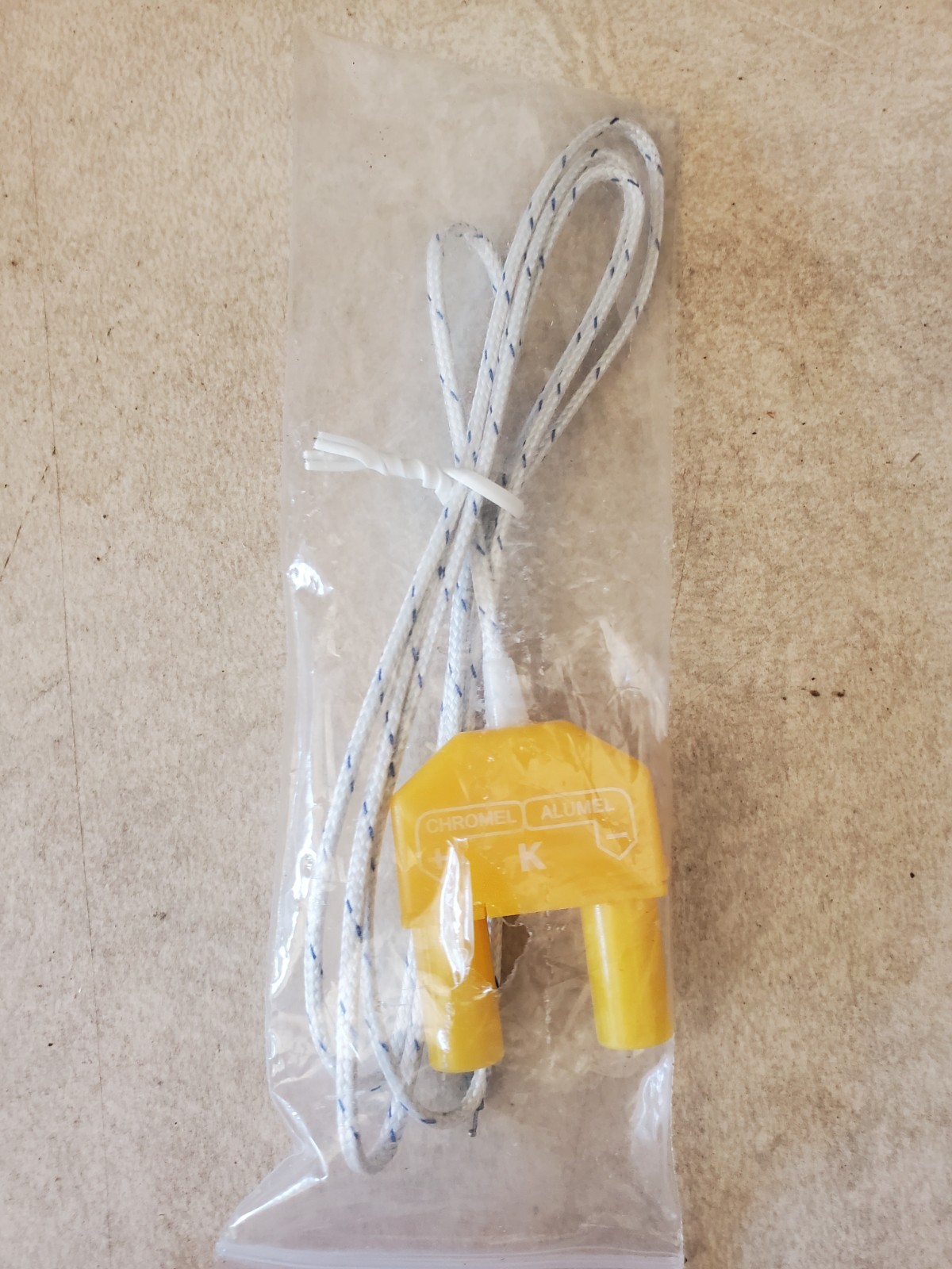 Replacement K-Type Thermocouple Probe for Digital Multimeter Clamp Meter Yellow