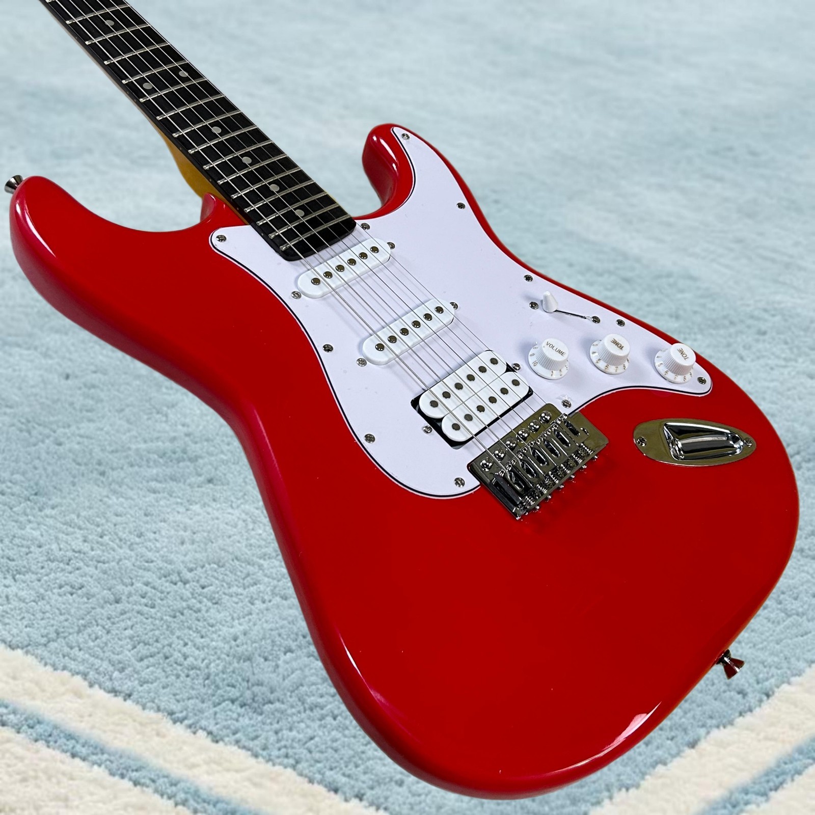 ST Electric Guitar Red Color Rosewood Fretboard Mahogany Body