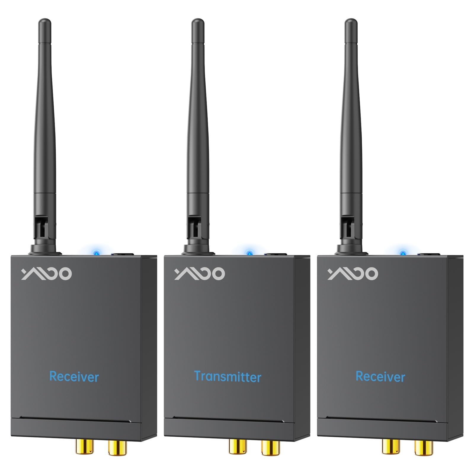 Wireless Audio Transmitter Receiver 1 TX 2 RX RCA 3.5mm 2.4GHz