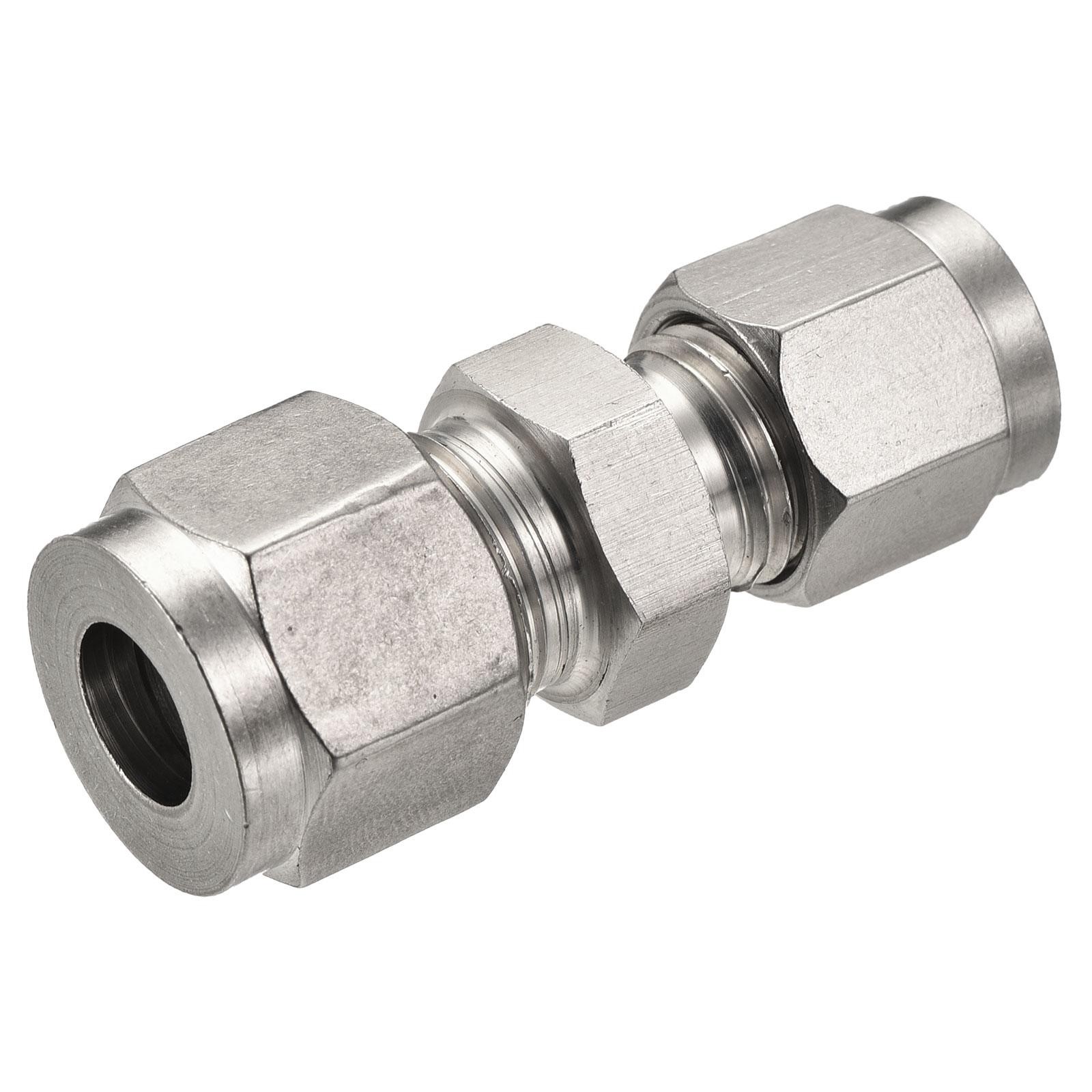 Compression Tube Fitting 6mm x 8mm OD Tube Double Ferrule Coupling Connector
