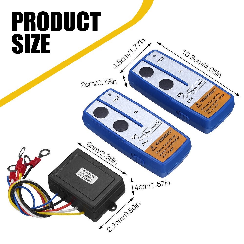 Wireless Winch Remote Control 150ft Receiver Twin Switch Handset Easy Install US