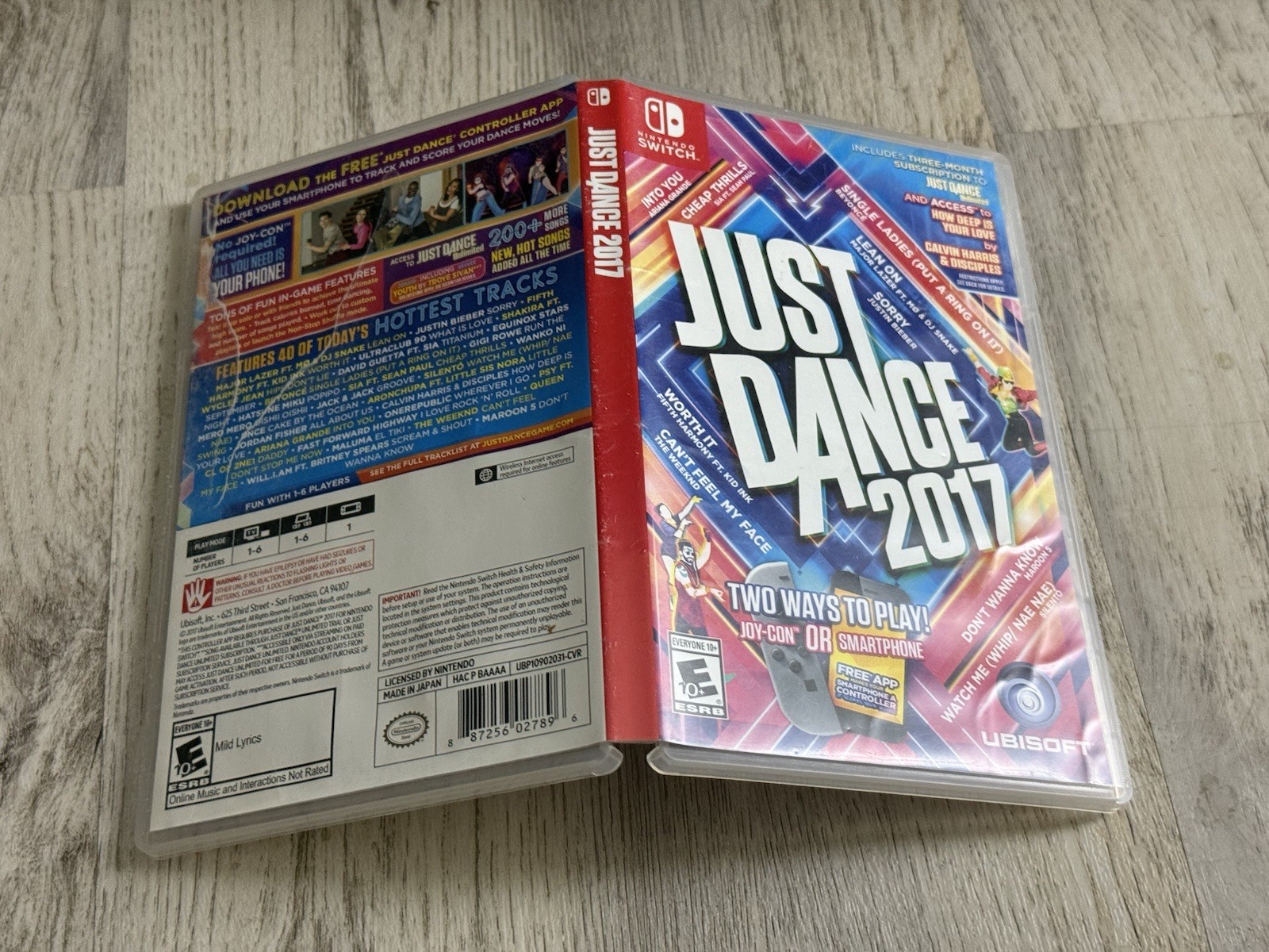 Just Dance 2017 - Nintendo Switch Game Case *NO GAME*