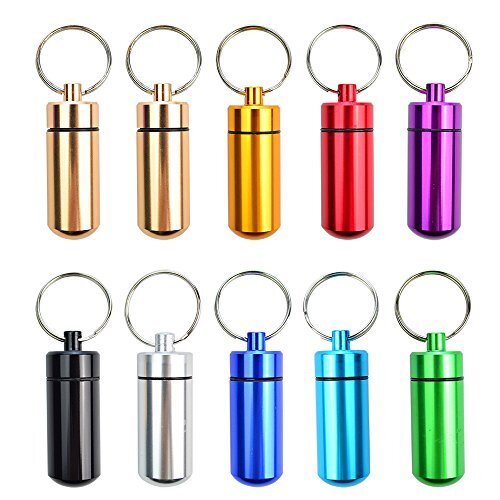 10 llaveros portátiles para pastilleros para acampar al aire libre y viajar