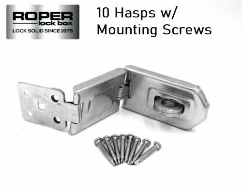 [10 PACK] 6.25 inch Single-Hinged Pad Lock Hasp - FAST SHIP