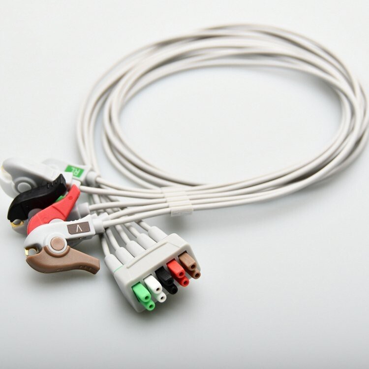 ECG Leadwire Patient Cable 5-Leads Pinch/Grabber for GE Healthcare Marquette
