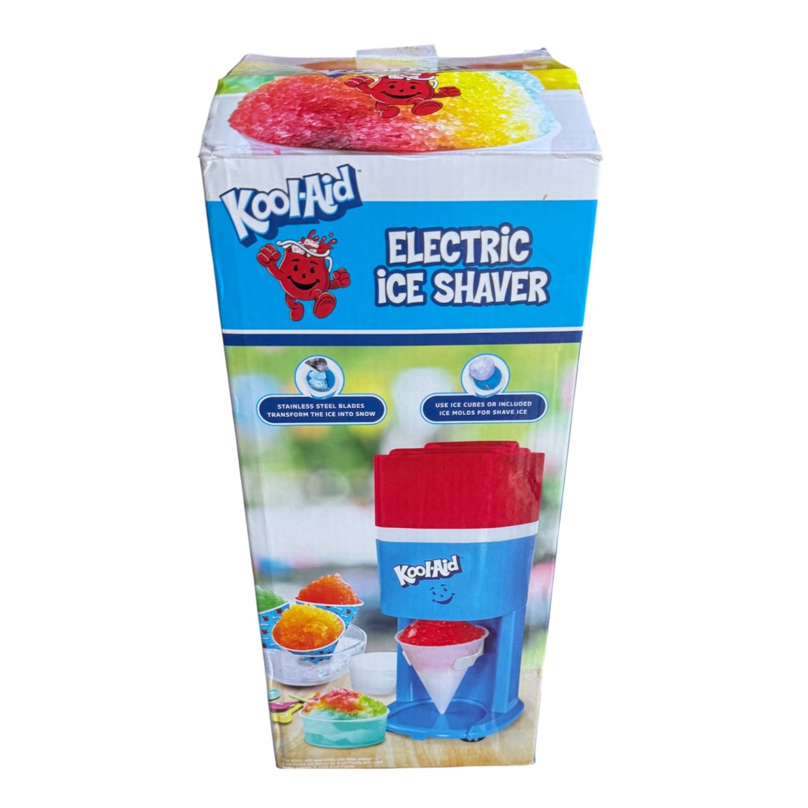 Kool Aid Electric ice shaver blue stainless steel blade snow cone New open Box