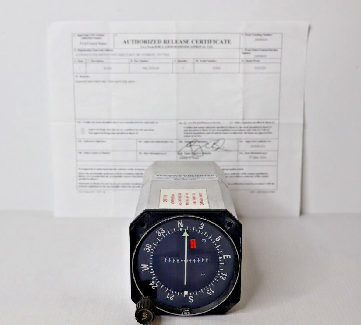King KI 203 VOR/LOC Converter Indicator 066-3034-00 Tested with FAA 8130-3 Form