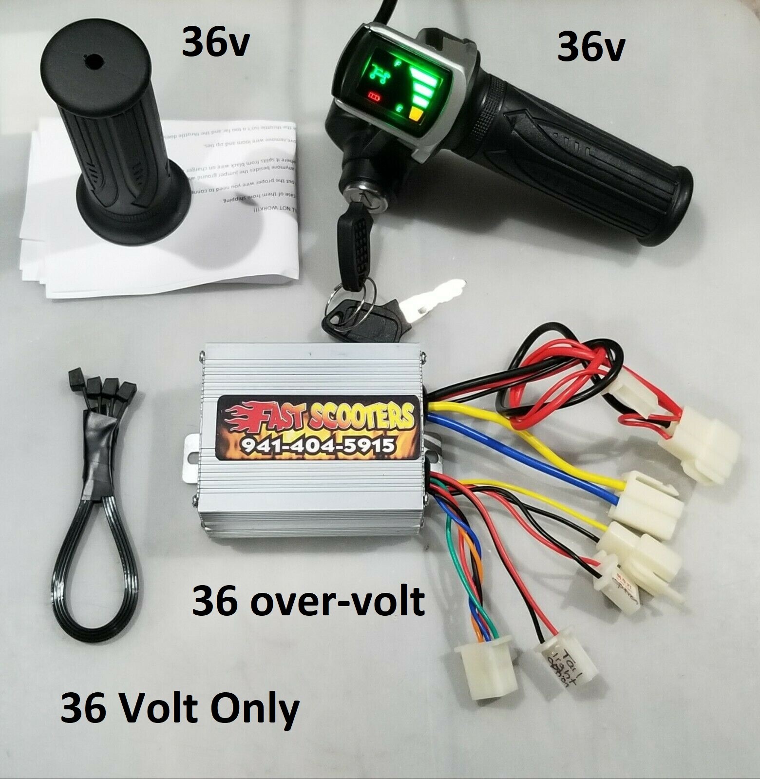 Razor 36v E300,E325,MX350,MX400 electrical kit 36 Over Volt Kit