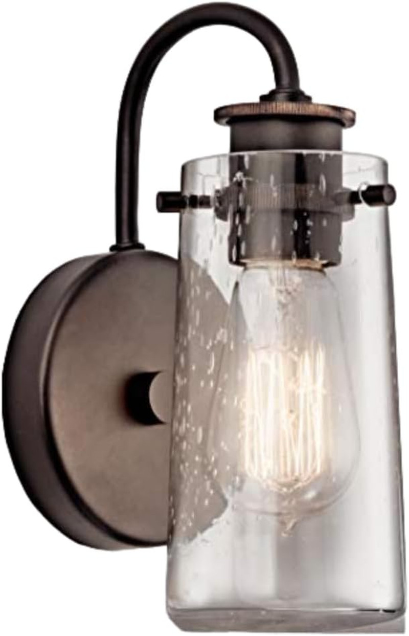 Braelyn 9.5" Wall Sconce in Olde Bronze®, 1-Light Industrial Wall Mount with Cle