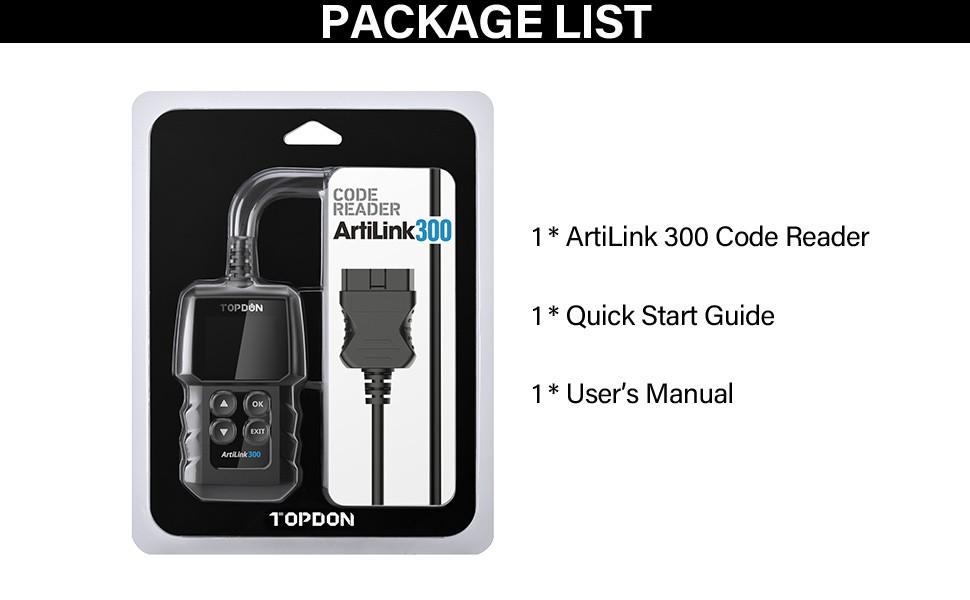 TOPDON AL300 Car OBD2 Diagnostic Tool Engine Fault Code Reader