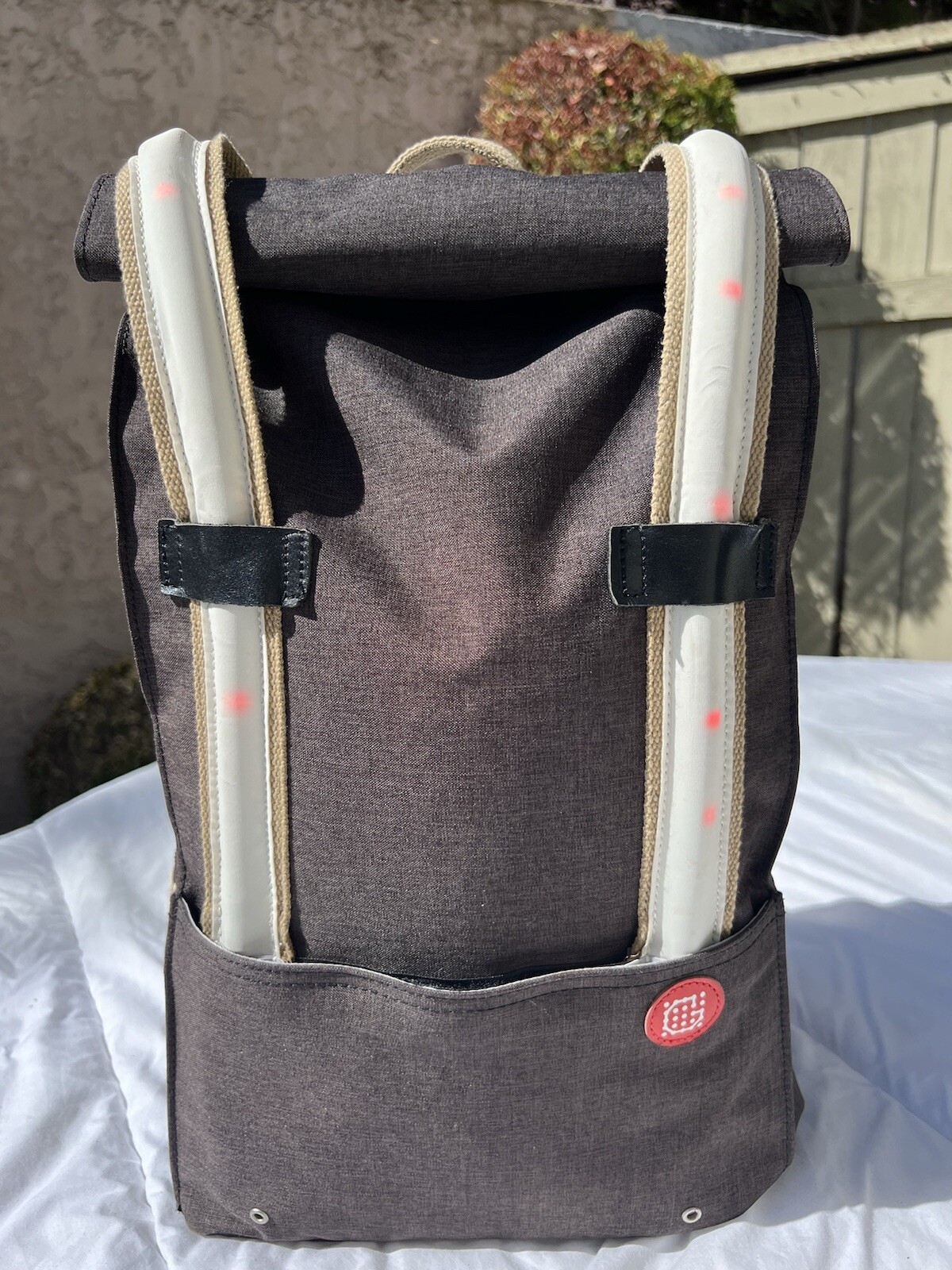 Galanck Galuchon Light Up Cycling Laptop Safety Roll Top Backpack Bag W/battery