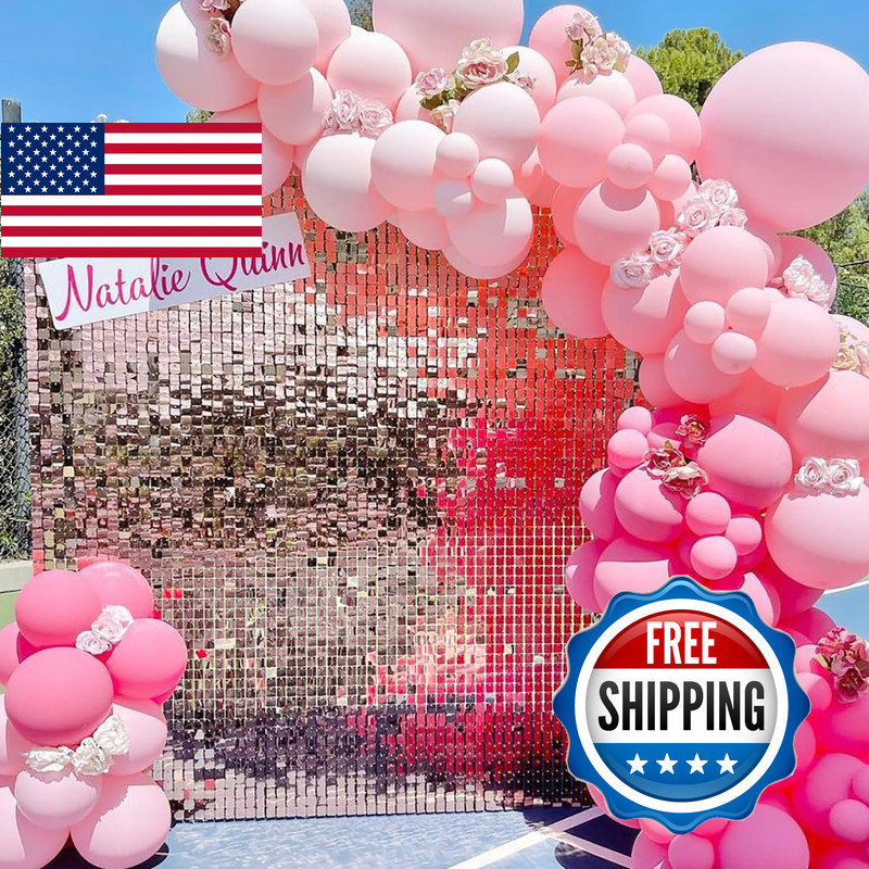 Luoluohouse Shimmer Wall Sequin Panel Backdrop 36 Panels Birthday Parties