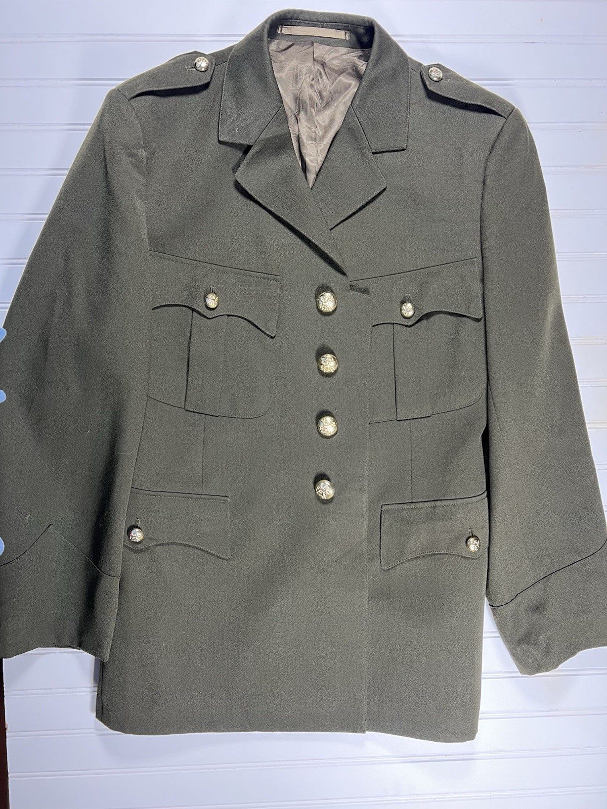 1989 Finnish Army Wool Dress Jacket HEDEX KL 52 Finland Military Tunic 42R
