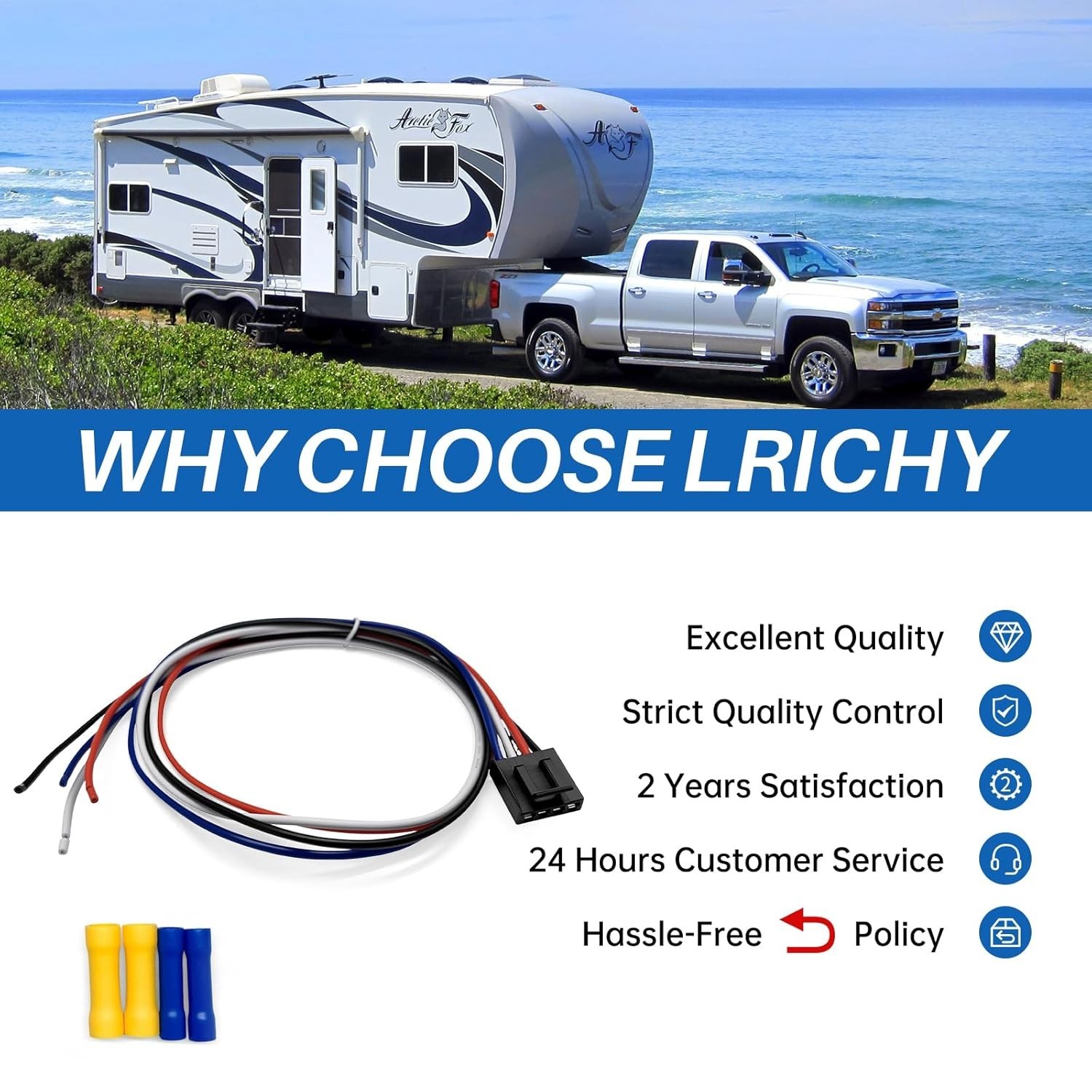 Universal Trailer Brake Controller Wiring Harness - Compatible with Tekonsha ...