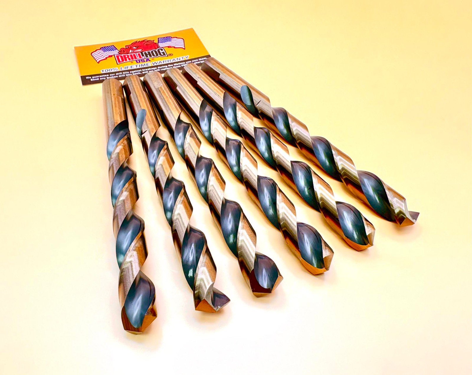 1/2" Drill Bit 1/2" Bit HI-Molybdenum M7 HSS Drill Hog® Lifetime Warranty 6 Pack