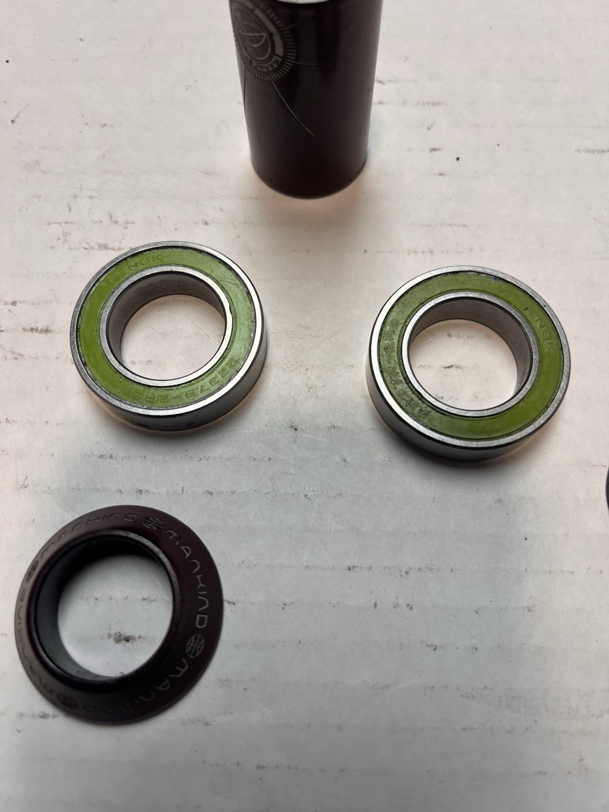 Mankind Bmx Spanish Bottom Bracket 22m Spindle Hole Dark Red