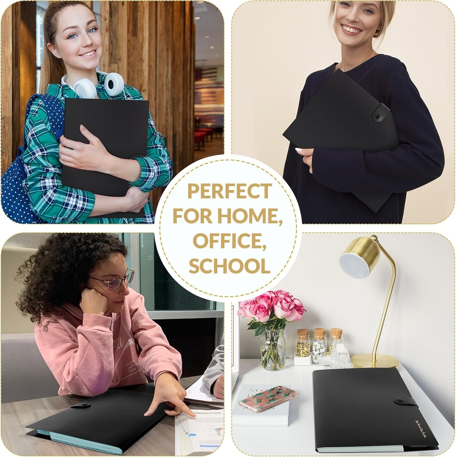 Secure and Discreet 7-Pocket File Folder for Organized Paperwork Management