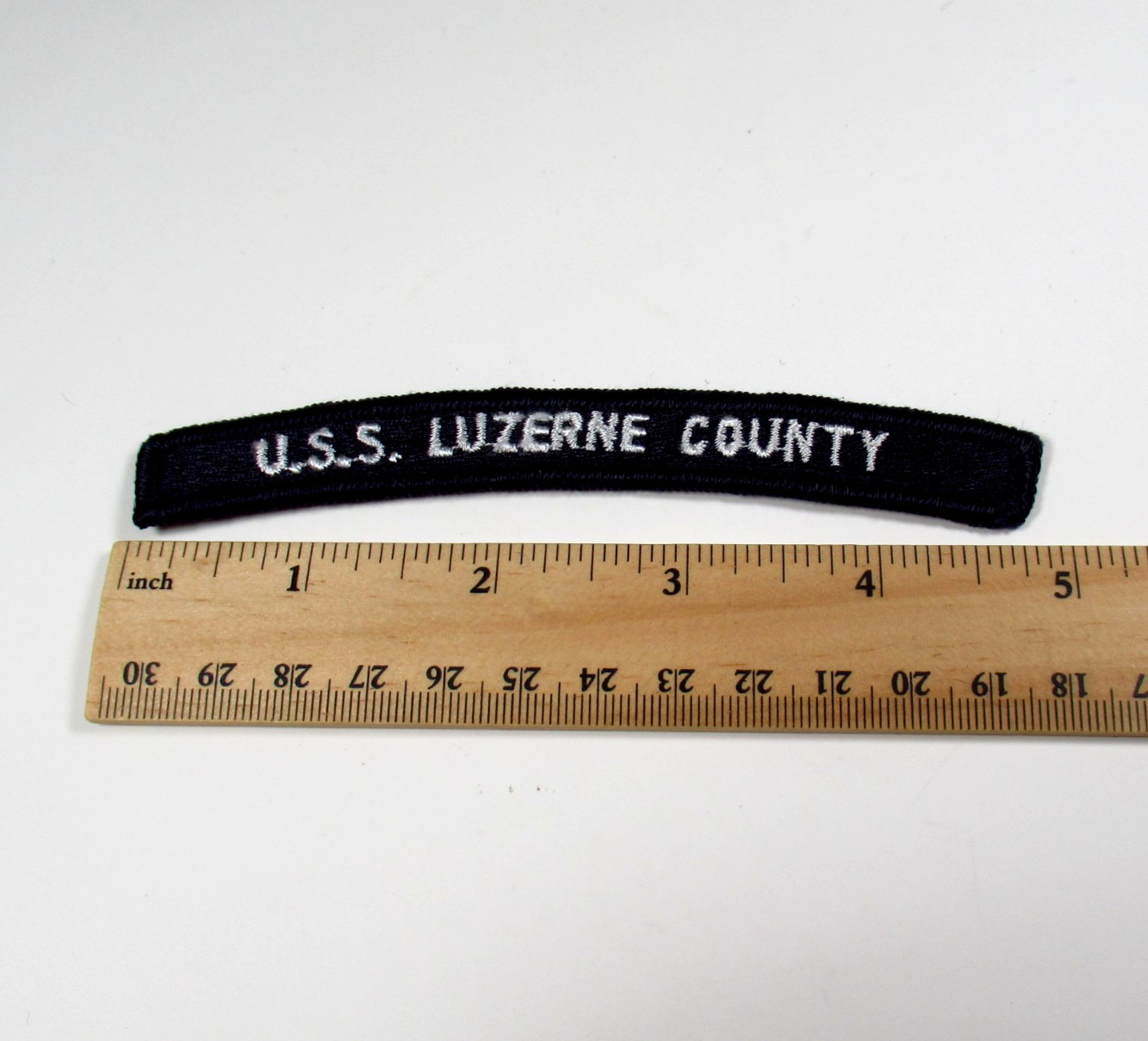 USS Luzerne County LST 902 Rocker Tab Patch Vintage US Navy WWII