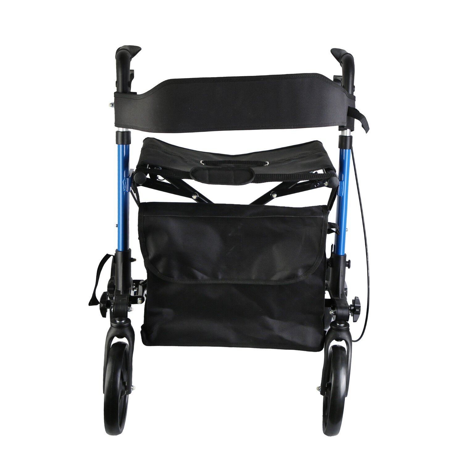 Aluminum Rollator Walker & Seat Backrest Rolling Walker Adjustable Height Walker