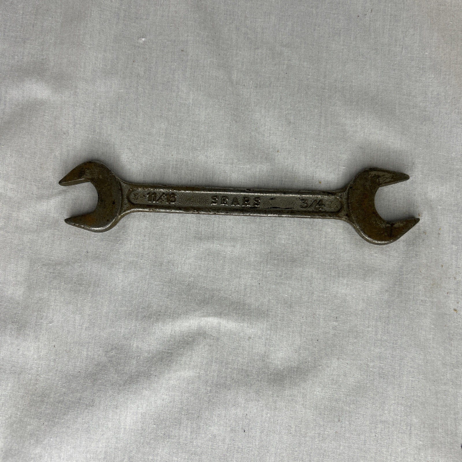 Vintage SEARS Combination Wrench 11/16" x 3/4" Open End Wrench Forged in Japan