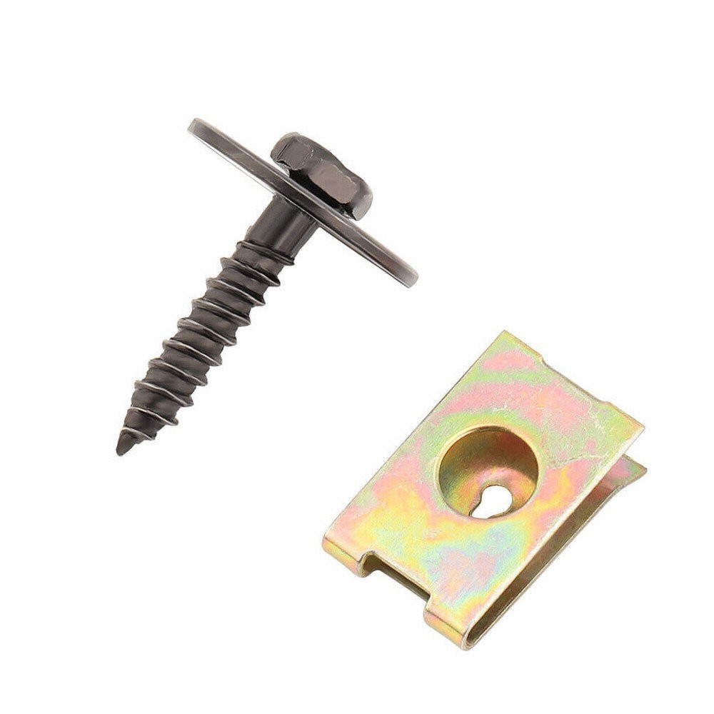 80PC Splash Shield Guard Bumper Hardware Kit Body Bolt Screw U Nut Clips for BWM