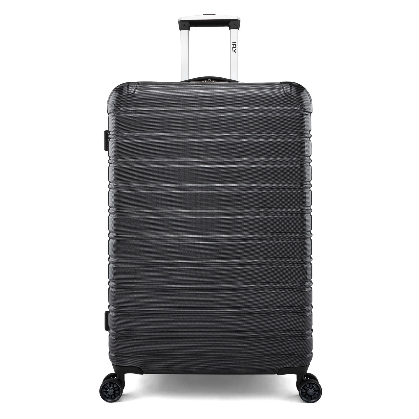 iFLY Fibertech 28" Hardside Spinner Luggage Expandable ABS/PC Suitcase, Black