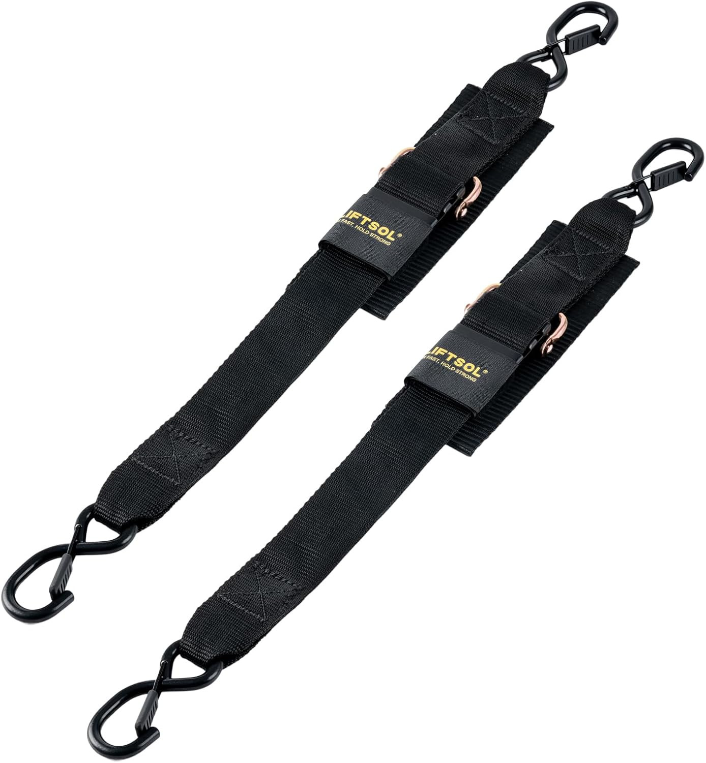 Boat Tie down Straps to Trailer, 2 Pack Adjustable Boat Straps for Trailer, Mari