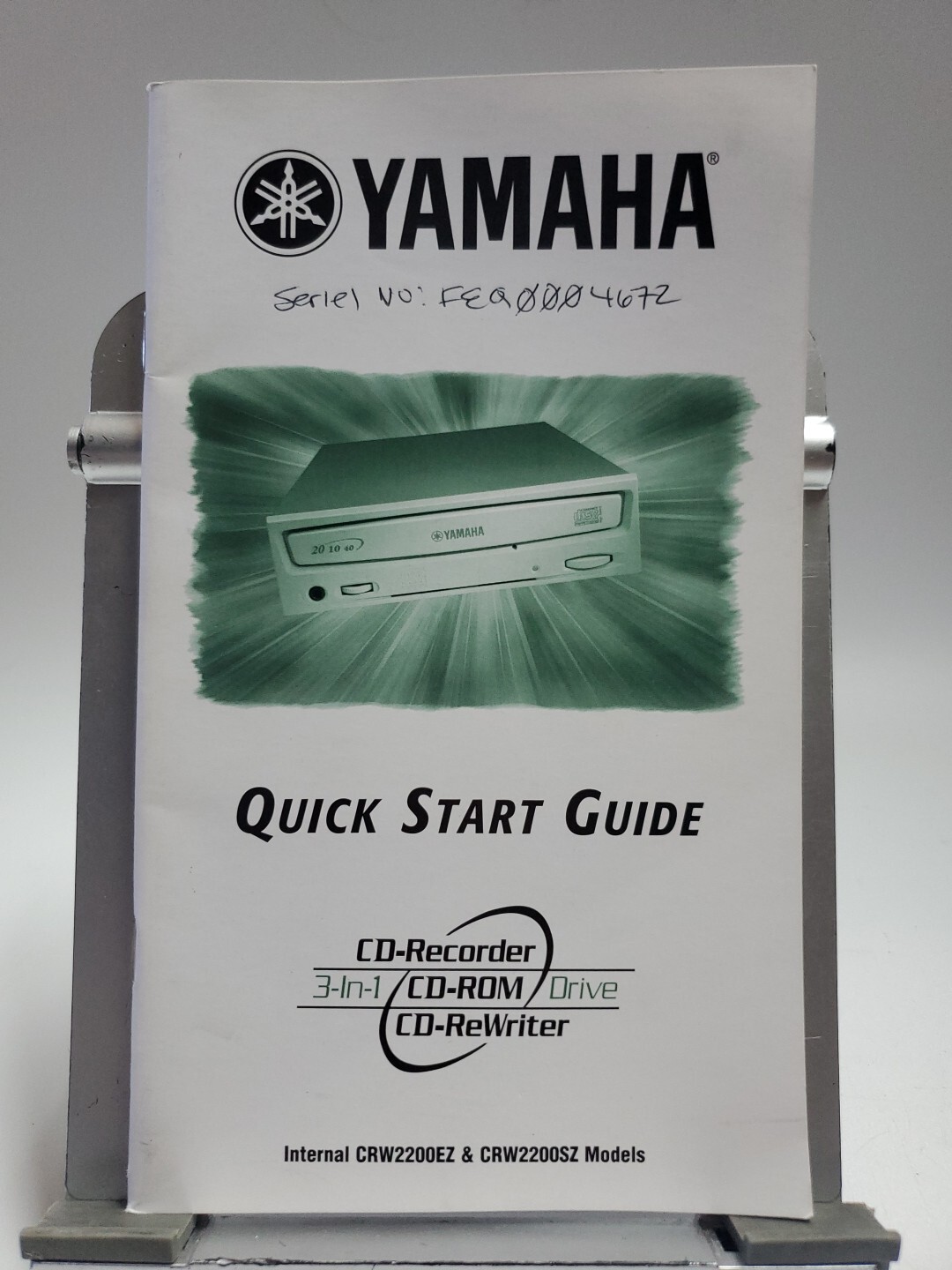 Quick Start GUIDE Yanaha Internal Internal CD/CDR/CDRW 2200EZ 2200SZ MODELS