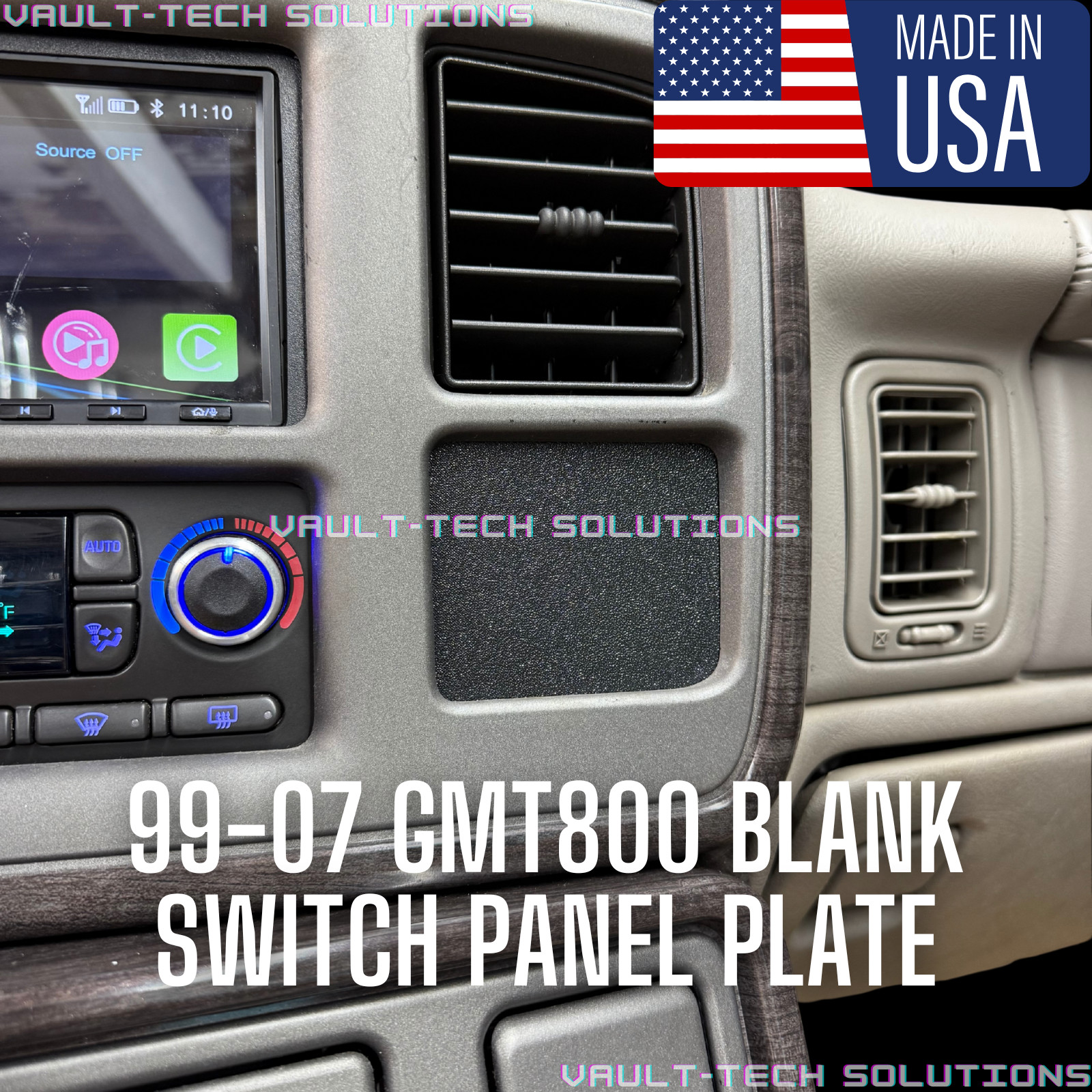 Switch Panel Blank Plate 1999-2007 GMT800 Silverado Sierra Tahoe Yukon Suburban