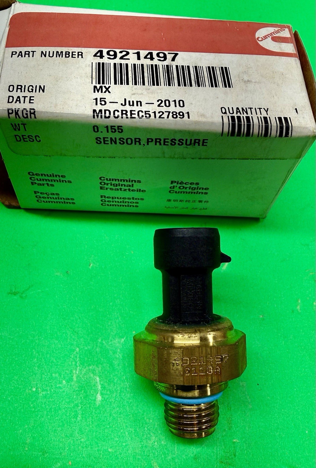 GENUINE OEM CUMMINS 4921497 PRESSURE SENSOR NEW IN BOX🔥SHIPS FREE🔥
