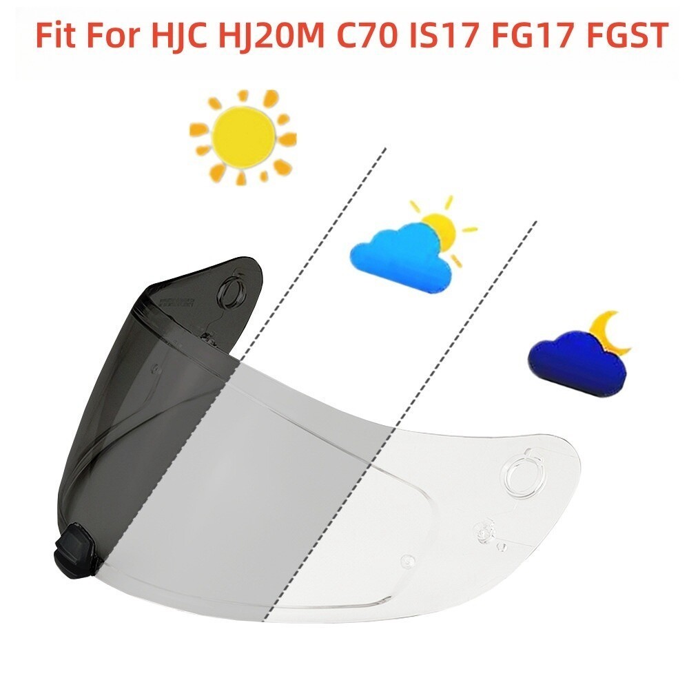 Photochromic Visor Lens Fit For HJC C70 FG-17 FG-ST IS-17 HJ20M Helmet Shield