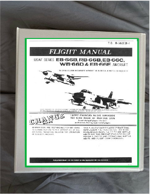Douglas WB-66D Destroyer aircraft flight manual manual & binder PRINTED