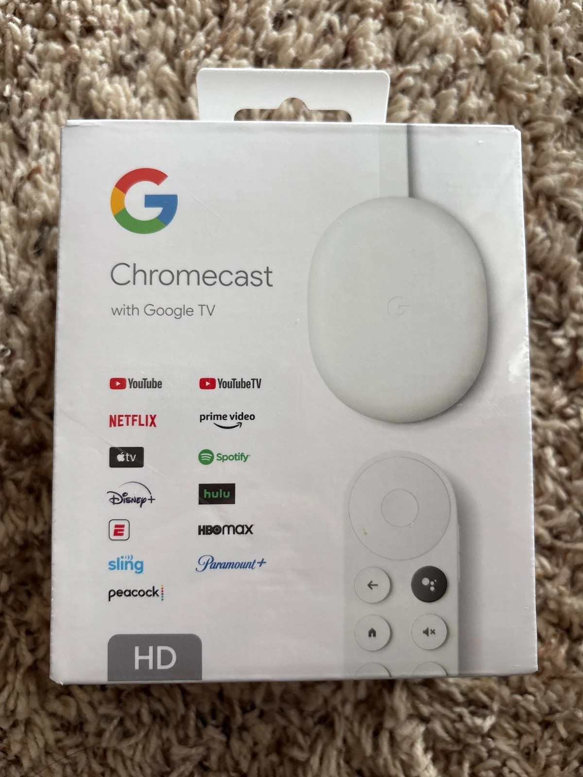 Google Chromecast HD with Google TV GA03131-US White BRAND NEW