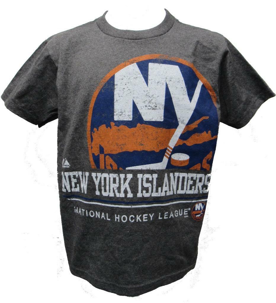 New York Islanders Hockey Youth Sizes S-M-L-XL Grey Shirt