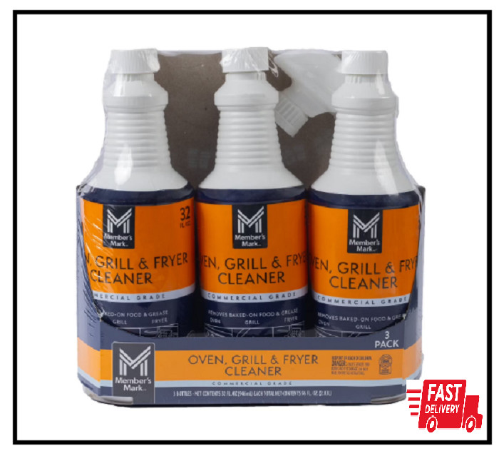 3 PACK - Member's Mark Commercial Oven, Grill and Fryer Cleaner 32 oz EACH