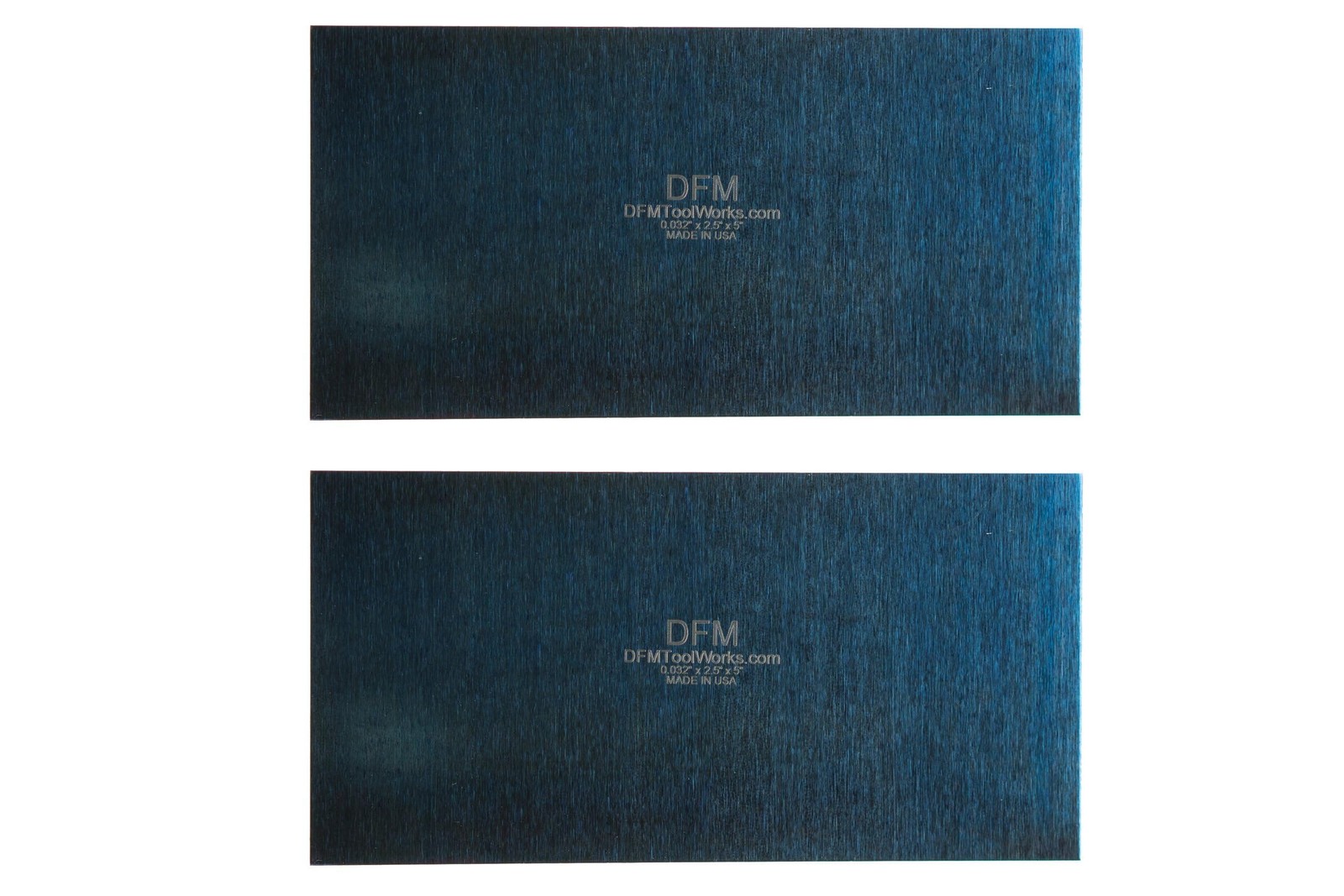 DFM Tool Works Rectangle Card Scraper - Precision 0.032" x 2.5" x 5", Blue