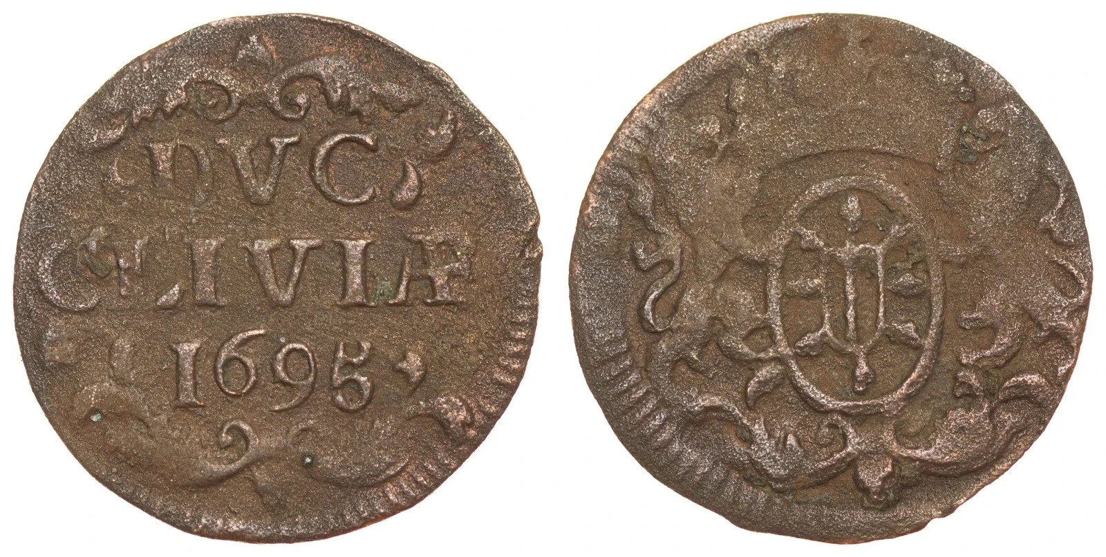 Duchy of Cleves (Cleves, German States) - Duit 1695 - Frederick III