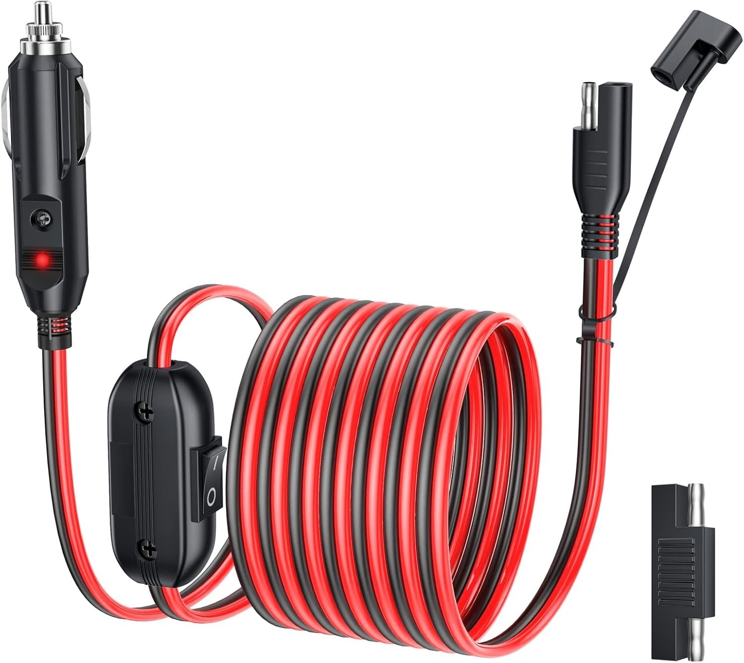 Cigarette Lighter Charger Cable, 16AWG 12V Cigarette Lighter Plug to SAE Quick R