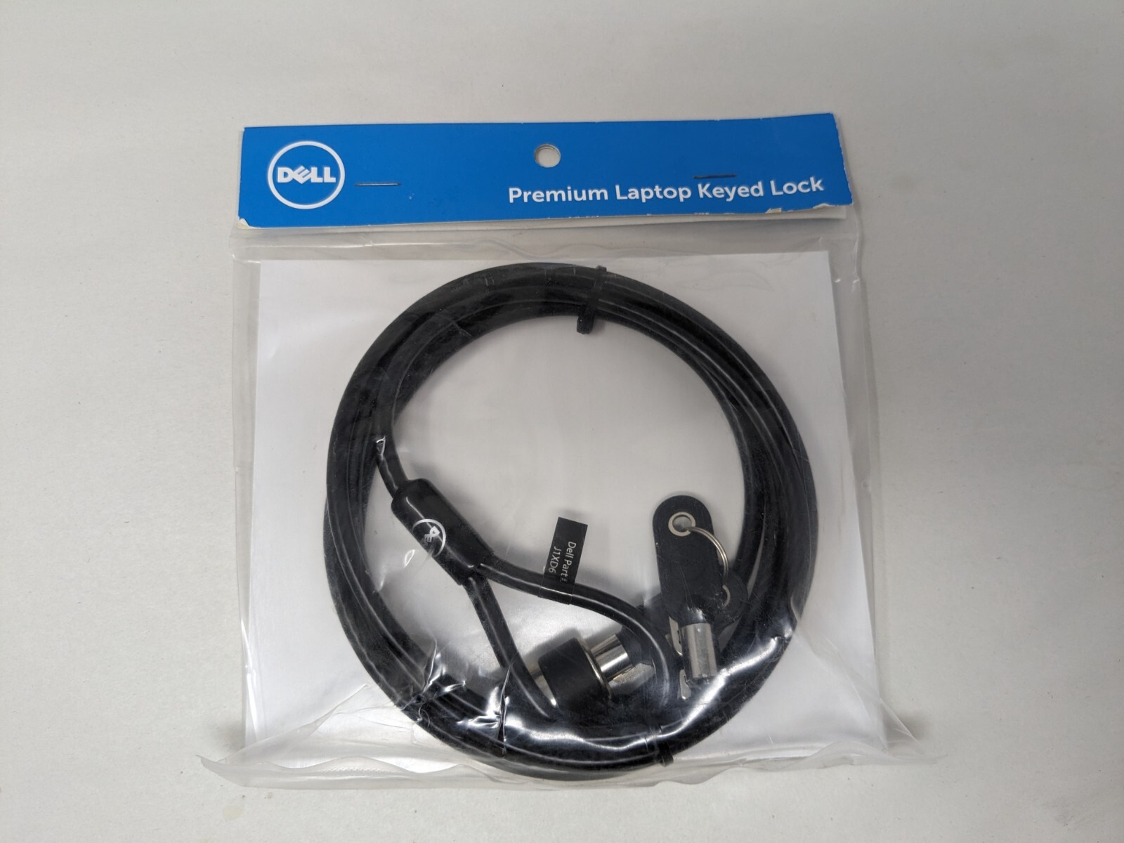 Genuine Dell J1XD6 Premium Laptop Keyed Lock Security Wire Cable, 6 ft, Black