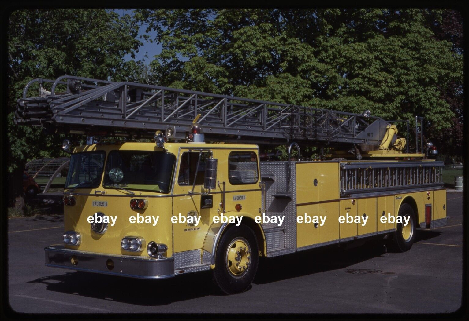 Spokane WA 1972 Seagrave 100' Aerial Fire Apparatus Slide