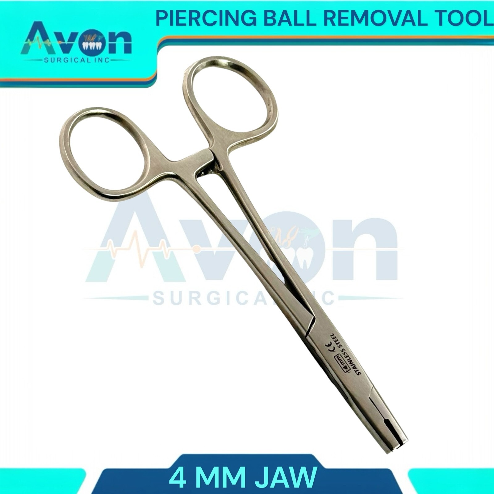 Dermal Anchor Tube Hemostat Forceps for Dermal Tops 3mm Size - Piercing Pliers